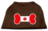 Bone Shaped Canadian Flag Screen Print Shirts