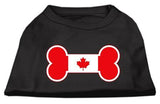 Bone Shaped Canadian Flag Screen Print Shirts