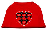 Argyle Heart  Screen Print Shirt