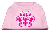 Argyle Paw Pink Screen Print Shirt