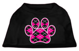 Argyle Paw Pink Screen Print Shirt