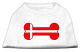 Bone Shaped Denmark Flag Screen Print Shirts