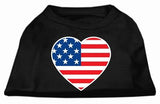 American Flag Heart Screen Print Shirt