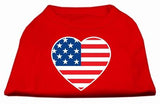 American Flag Heart Screen Print Shirt