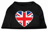 British Flag Heart Screen Print Shirt