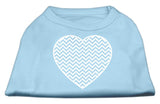 Chevron Heart Screen Print Dog Shirt