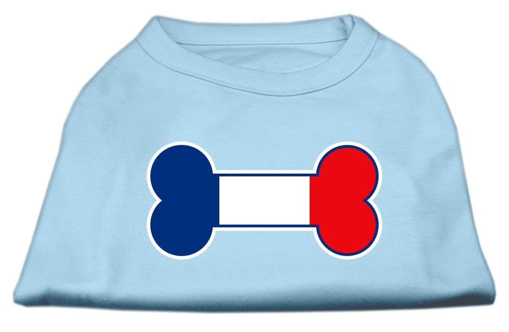 Bone Shaped France Flag Screen Print Shirts