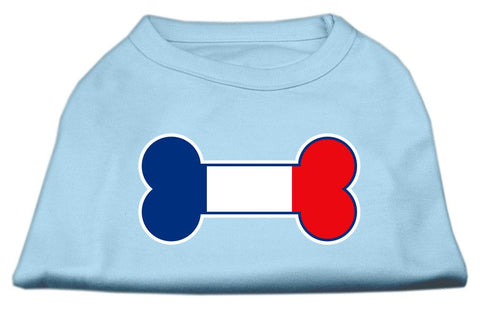 Bone Shaped France Flag Screen Print Shirts