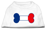 Bone Shaped France Flag Screen Print Shirts