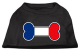 Bone Shaped France Flag Screen Print Shirts