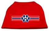 Patriotic Star Paw Screen Print Shirts