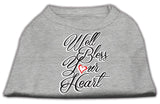 Well Bless Your Heart Screen Print Dog Shirt