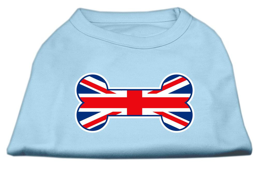 Bone Shaped United Kingdom (union Jack) Flag Screen Print Shirts