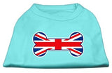 Bone Shaped United Kingdom (union Jack) Flag Screen Print Shirts