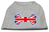 Bone Shaped United Kingdom (union Jack) Flag Screen Print Shirts