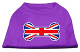 Bone Shaped United Kingdom (union Jack) Flag Screen Print Shirts