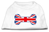 Bone Shaped United Kingdom (union Jack) Flag Screen Print Shirts