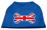 Bone Shaped United Kingdom (union Jack) Flag Screen Print Shirts