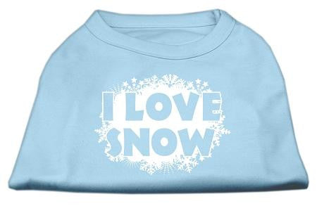 I Love Snow Screenprint Shirts