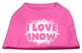 I Love Snow Screenprint Shirts