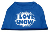 I Love Snow Screenprint Shirts