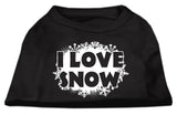 I Love Snow Screenprint Shirts