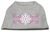 Pink Snowflake Swirls Screenprint Shirts