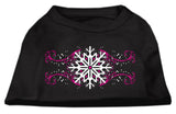 Pink Snowflake Swirls Screenprint Shirts