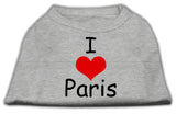 I Love Paris Screen Print Shirts