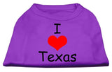 I Love Texas Screen Print Shirts