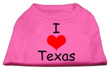 I Love Texas Screen Print Shirts