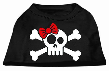 Skull Crossbone Bow Screen Print Shirt