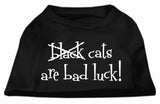 Black Cats Are Bad Luck Screen Print Shirt