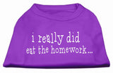 I Really Did Eat The Homework Screen Print Shirt