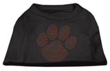 Orange Paw Rhinestud Shirts