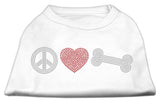 Peace Love And Bone Rhinestone Shirt