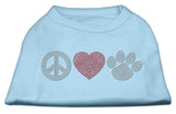 Peace Love And Paw Rhinestone Shirt