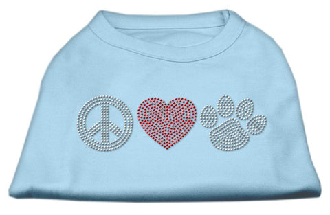 Peace Love And Paw Rhinestone Shirt