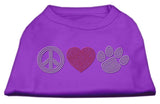 Peace Love And Paw Rhinestone Shirt