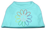 Rhinestone Rainbow Flower Peace Sign Shirts