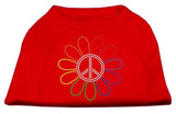 Rhinestone Rainbow Flower Peace Sign Shirts