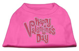 Happy Valentines Day Rhinestone Dog Shirt