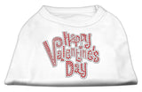 Happy Valentines Day Rhinestone Dog Shirt