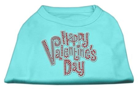 Happy Valentines Day Rhinestone Dog Shirt