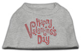 Happy Valentines Day Rhinestone Dog Shirt