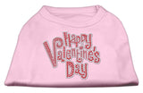 Happy Valentines Day Rhinestone Dog Shirt