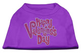 Happy Valentines Day Rhinestone Dog Shirt