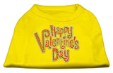 Happy Valentines Day Rhinestone Dog Shirt