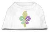 Mardi Gras Fleur De Lis Rhinestone Dog Shirt