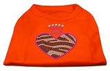 Zebra Heart Rhinestone Dog Shirt